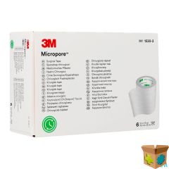 MICROPORE 3M HECHTPLEISTER 50MMX9,14M ROL 6 1530