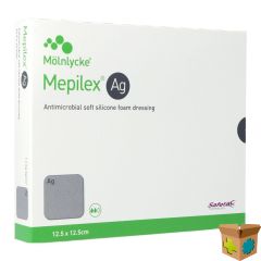 MEPILEX AG VERBAND STERIEL 12,5X12,5CM 5 287121