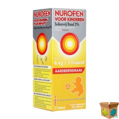 NUROFEN KIND SUIKERVRIJ AARDBEI 2 % 200ML