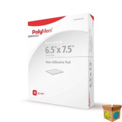 POLYMEM SILVER NIET-KLEVEND PAD 17CMX19CM 15