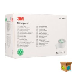 MICROPORE 3M HECHTPLEISTER 25MMX9,14M ROL 12 1530