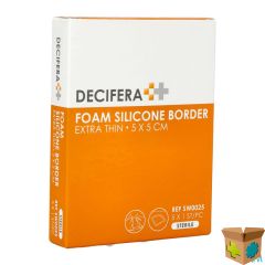 DECIFERA FOAM SILICONE BORDER EXTRA THIN 5X5CM