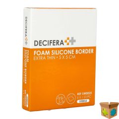 DECIFERA FOAM SILICONE BORDER EXTRA THIN 5X5CM
