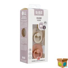 BIBS 2 FOPSPEEN DUO VANILLA PEACH