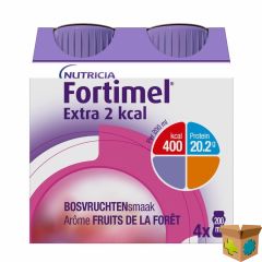 FORTIMEL EXTRA 2KCAL BOSVRUCHTEN 4X200ML