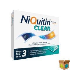 NIQUITIN CLEAR PATCHES 14 X 7 MG