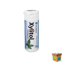 MIRADENT KAUWGOM XYLITOL PEPERMUNT Z/SUIKER 30