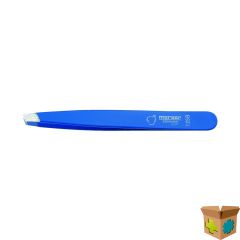 MORSER EPILEERPINCET SCHUIN BLAUW INOX 125B