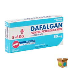 DAFALGAN PEDIATRIE 80MG SUPPO 12