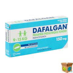 DAFALGAN PEDIATRIE 150MG SUPPO 12