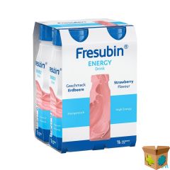 FRESUBIN ENERGY DRINK AARDBEI FL 4X200ML