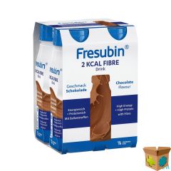 FRESUBIN 2 KCAL FIBRE DRINK CHOCOLADE FL 4X200ML