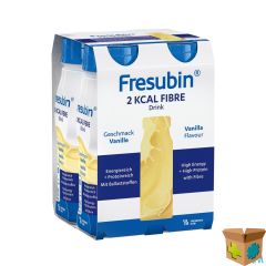 FRESUBIN 2 KCAL FIBRE DRINK VANILLE FL 4X200ML