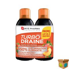 TURBODRAINE GROENE THEE PERZIK DUO 2X500ML