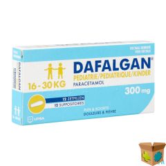 DAFALGAN PEDIATRIE 300MG SUPPO 12