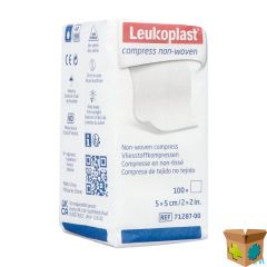 LEUKOPLAST COMPRESS N/WOVEN N/ST. 5CMX5CM 100