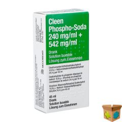 CLEEN PHOSPHO-SODA 11G/24G DRINKBARE OPL FL 45ML