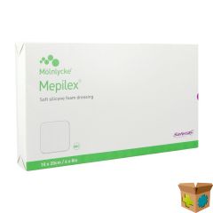 MEPILEX SCHUIMVERB SIL ABS STER 10X20CM 5 294200