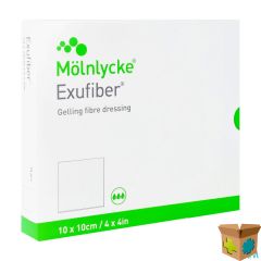 EXUFIBER AG GEL.FIBRE DRESSING STER 10 X 10CM 10