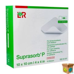 SUPRASORB P SCHUIMVERB PU N/ADH WCL 10,0X10,0CM 10