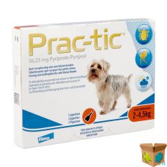 PRAC-TIC SPOT-ON A/VLO-TEEK Z.KLEINE HOND PIP.1X3