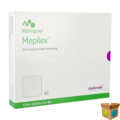 MEPILEX SCHUIMVERB SIL ABS STER 12,5X12,5CM 5