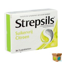 STREPSILS SUIKERVRIJ CITROEN PAST 36