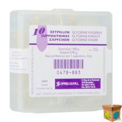 GLYCERINE SOPRELI SUPP INF 10