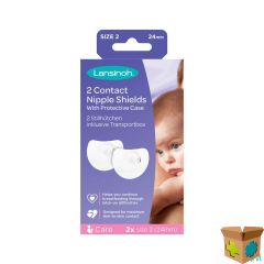 LANSINOH TEPELHOEDJES T2 2 + BESCHERMDOOS