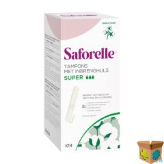 SAFORELLE COTON PROTECT TAMPONS INBRENGH. SUPER 14