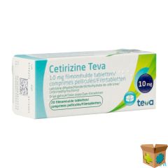 CETIRIZINE TEVA 10 MG FILMOMH TABL 20