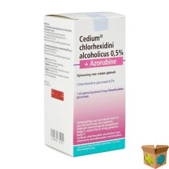CEDIUM CHLORHEXIDINI GLUC ALC 0,5% 125ML+AZORUBINE