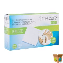 FEBELCARE MED1 STERIELE GAASKOMPRES 5,0X5,0CM 40X1