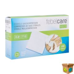 FEBELCARE MED1 STERIELE GAASKOMPRES 5,0X5,0CM 40X1