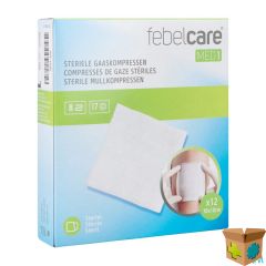 FEBELCARE MED1 STERIELE GAASKOMPRES 10X10,0CM 12X1
