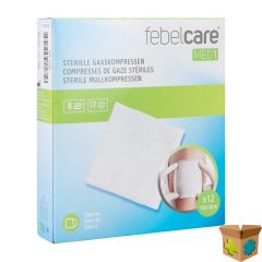 FEBELCARE MED1 STERIELE GAASKOMPRES 10X10,0CM 12X1