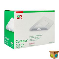 CURAPOR VERB CHIRURG. STERIEL 7CMX 5CM 100 32912