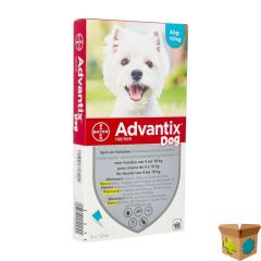 ADVANTIX 100/ 500 HONDEN 4<10KG FL 6X1,0ML