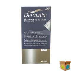 DERMATIX SILICONE SHEET CLEAR ADH 4X13CM 1