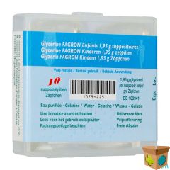 GLYCERINE SUPPO KIND 10 FAG