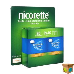 NICORETTE FRUIT 2MG ZUIGTABLETTEN 80