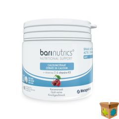 BARINUTRICS CALCIUMCITRAAT KERS + K2 KAUWTABL 90