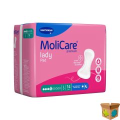 MOLICARE PREMIUM LADY PAD 5 DROPS 43X16CM 14 NF