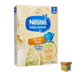 NESTLE BABY CEREALS RIJST VANILLE GLUTENVRIJ 250G