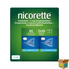 NICORETTE FRESHMINT 2MG ZUIGTABL Z/SUIKER 80 NF