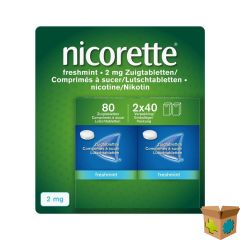 NICORETTE FRESHMINT 2MG ZUIGTABL Z/SUIKER 80 NF