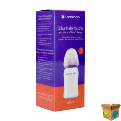 LANSINOH ZUIGFLES GLAS + SPEEN 160ML 4