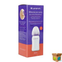 LANSINOH ZUIGFLES GLAS + SPEEN 160ML 4