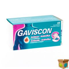 GAVISCON ANTIZUUR-ANTIREFLUX KAUWTABL 48