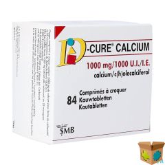 D-CURE CALCIUM 1000MG/1000IE KAUWTABL 84